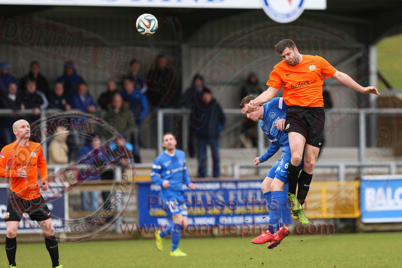 Ballinamallard United (1) V Glenavon (3) in IFA Danske Premier League.