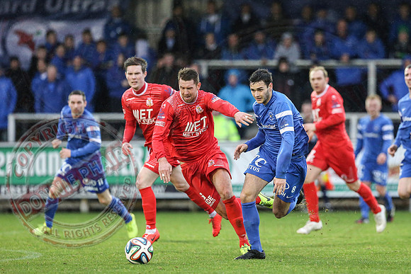 Ballinamallard United (0) v Portadown (2) in Danske Bank IFA Premier League.