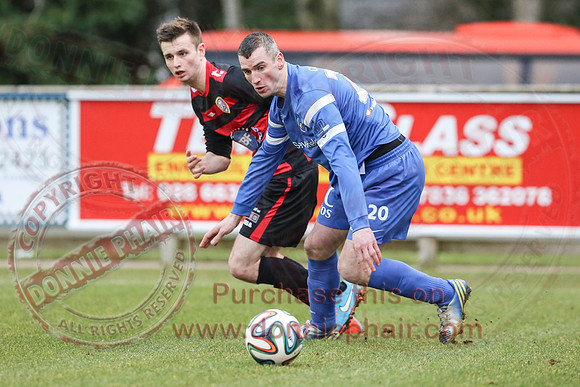 Ballinamallard United (2) V Coleraine (1) in IFA Premier League.