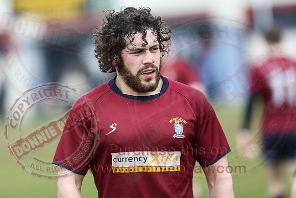 Enniskillen 1st XV (3) V Ballynahinch (44) in Rugby Towns Cup.