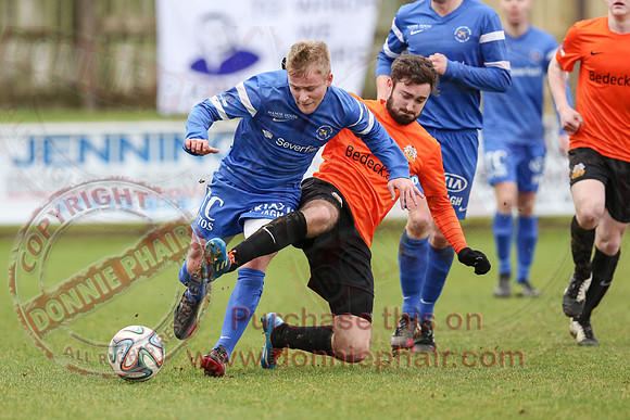 Ballinamallard United (1) V Glenavon (3) in IFA Danske Premier League.