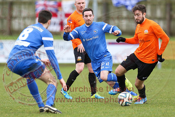 Ballinamallard United (1) V Glenavon (3) in IFA Danske Premier League.