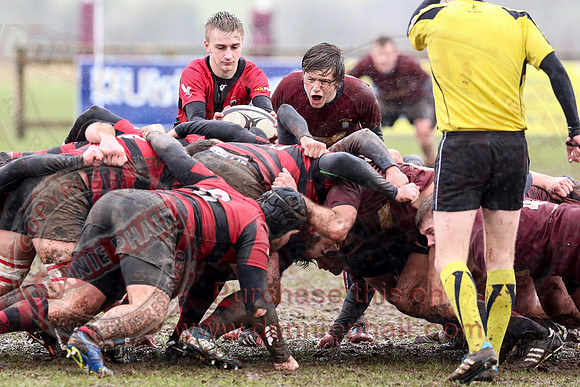 Enniskillen 1st XV (3) V Carrickfergus (20) in Kukri Qualifying Rugby League 2