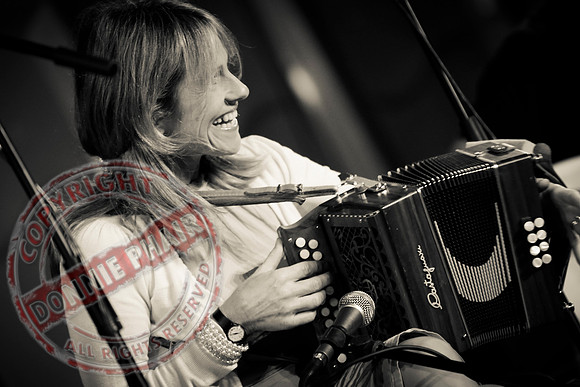 Sharon Shannon and Eleanor Shanley at the Newtownbutler Festival.