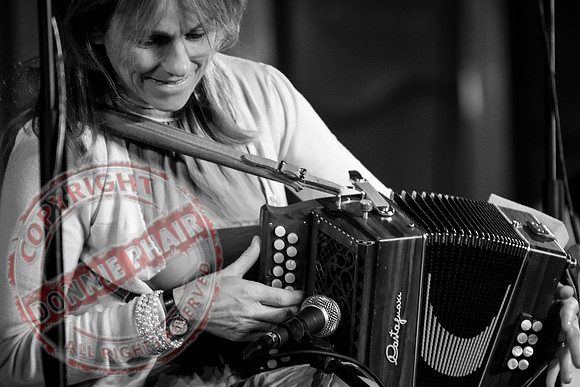 Sharon Shannon and Eleanor Shanley at the Newtownbutler Festival.