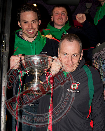 Lisnaskea Emmetts Senior GAA Football Team return home as Intermediate All-Ireland Club Champions.