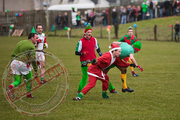 Santa V Elves Charity GAA Match In Newtownbutler among the NTB club members and friends.