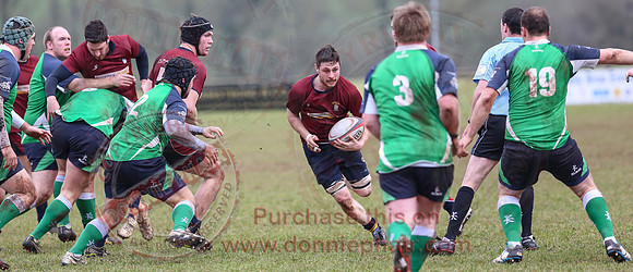 Enniskillen 1st XV (3) V Ballynahinch (44) in Rugby Towns Cup.