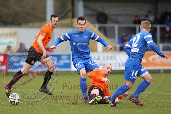 Ballinamallard United (1) V Glenavon (3) in IFA Danske Premier League.