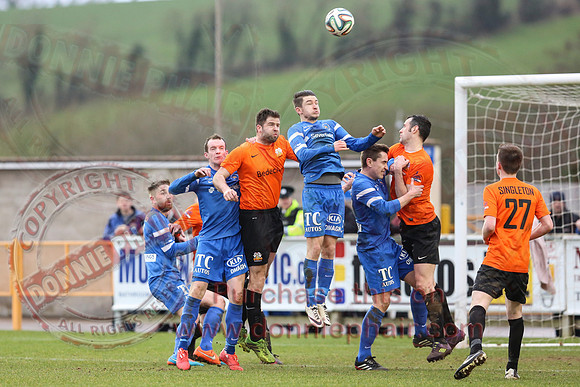Ballinamallard United (1) V Glenavon (3) in IFA Danske Premier League.