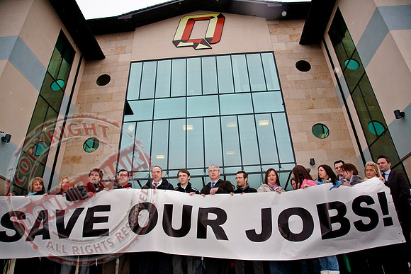 Quinn Insurance Protest in Enniskillen Office.