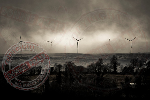 Wind Turbines on Doon Mountain in County Fermanagh.