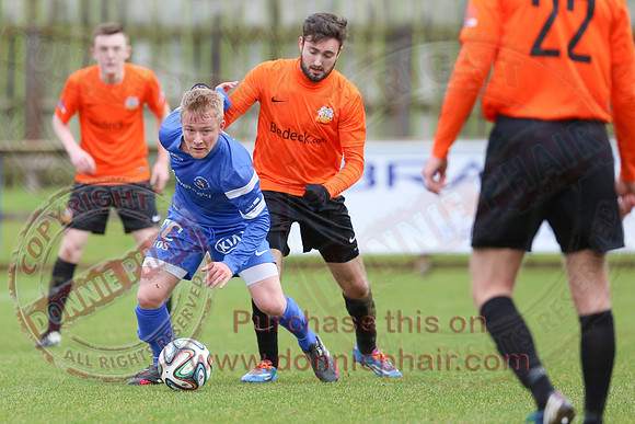 Ballinamallard United (1) V Glenavon (3) in IFA Danske Premier League.
