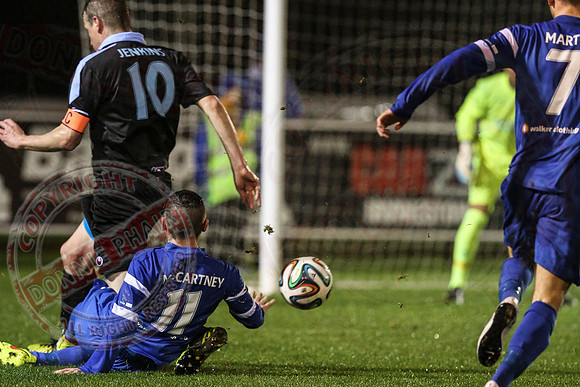 Ballinamallard United (2) V Ballymena United (3) in League Cup Semi-Final.