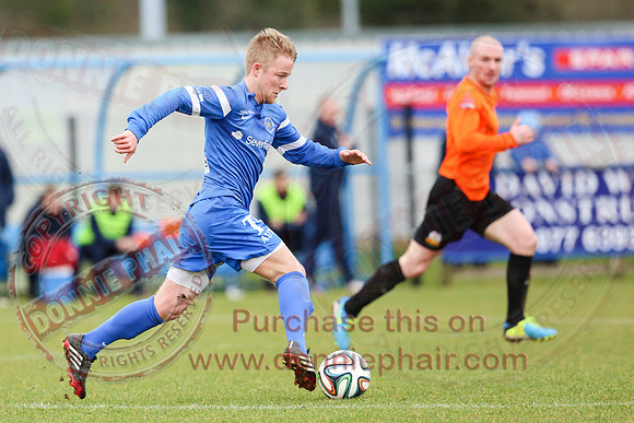 Ballinamallard United (1) V Glenavon (3) in IFA Danske Premier League.
