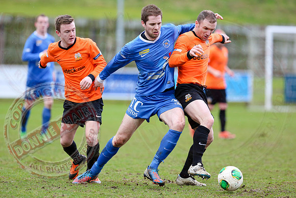 Ballinamallard United (0) V Glenavon (3) in The Irish Cup.