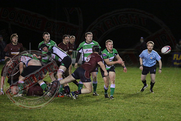 Enniskillen 1st XV (12) V Omagh (15) in Rugby.