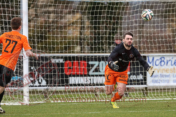 Ballinamallard United (1) V Glenavon (3) in IFA Danske Premier League.
