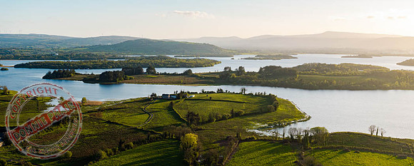 Aerial view of Kinmore Lisnaskea with a view out to Upper Lough Erne