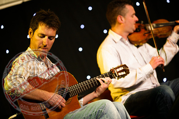 Sharon Shannon and Eleanor Shanley at the Newtownbutler Festival.