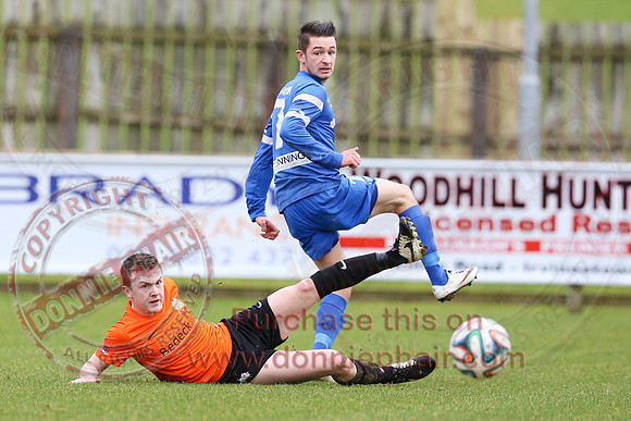 Ballinamallard United (1) V Glenavon (3) in IFA Danske Premier League.