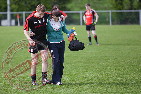 Brookeborough V Maguiresbridge in Senior Men GAA League Football.
