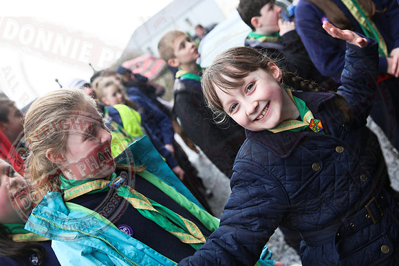 St. Michael's Scouts march to St. Michael's Church, Enniskillen.