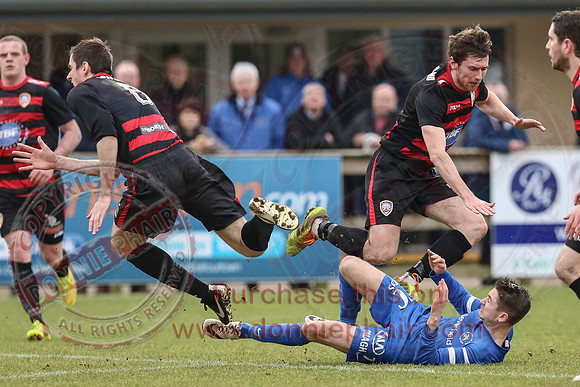 Ballinamallard United (2) V Coleraine (1) in IFA Premier League.