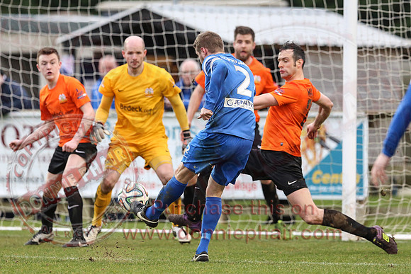 Ballinamallard United (1) V Glenavon (3) in IFA Danske Premier League.