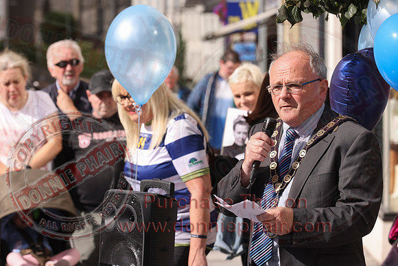 Justice for Noah Donohoe rally at the Diamond in Enniskillen-12