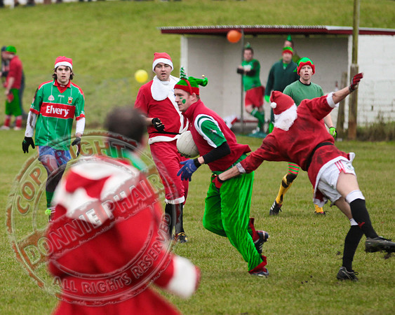 Santa V Elves Charity GAA Match In Newtownbutler among the NTB club members and friends.