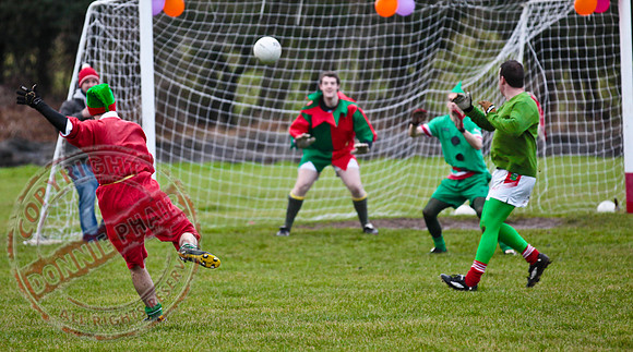 Santa V Elves Charity GAA Match In Newtownbutler among the NTB club members and friends.