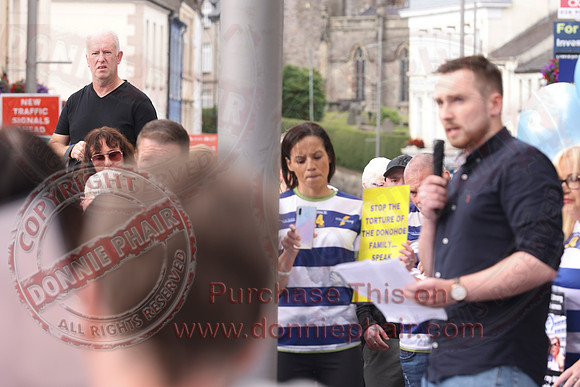 Justice for Noah Donohoe rally at the Diamond in Enniskillen-24