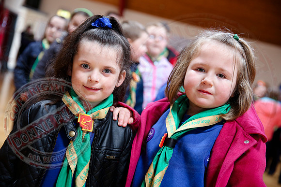 St. Michael's Scouts march to St. Michael's Church, Enniskillen.