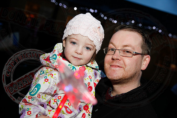 Turning on Christmas Lights in Lisnaskea.
