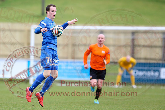 Ballinamallard United (1) V Glenavon (3) in IFA Danske Premier League.