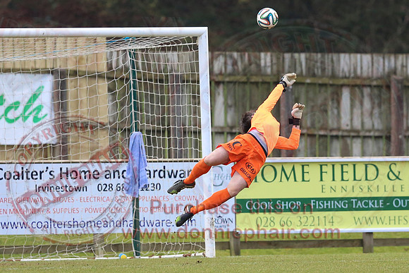 Ballinamallard United (2) V Coleraine (1) in IFA Premier League.