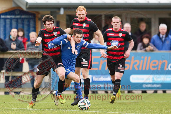 Ballinamallard United (2) V Coleraine (1) in IFA Premier League.