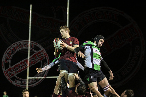 Enniskillen 1st XV (12) V Omagh (15) in Rugby.