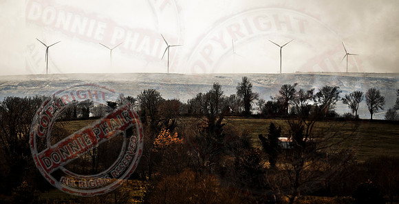 Wind Turbines on Doon Mountain in County Fermanagh.
