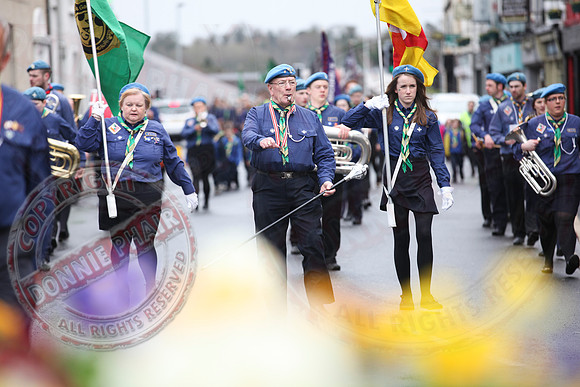 St. Michael's Scouts march to St. Michael's Church, Enniskillen.