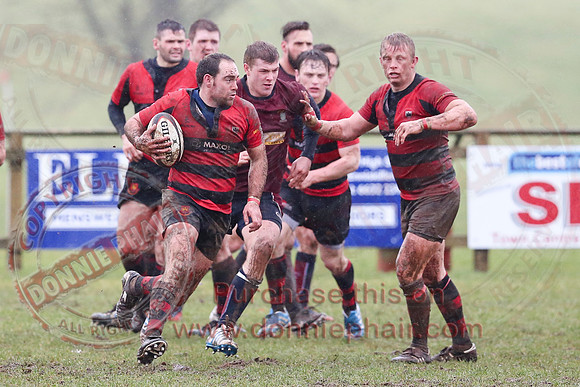 Enniskillen 1st XV (3) V Carrickfergus (20) in Kukri Qualifying Rugby League 2