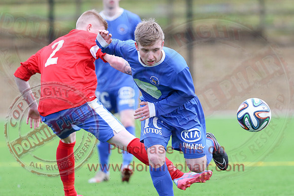 Ballinamallard Reserves (1) V Linfield Swifts (3) in NI Reserve League.
