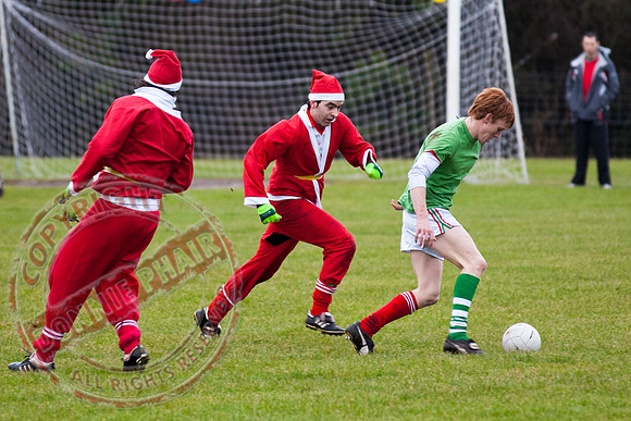 Santa V Elves Charity GAA Match In Newtownbutler among the NTB club members and friends.