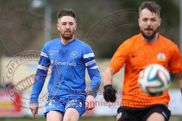 Ballinamallard United (1) V Glenavon (3) in IFA Danske Premier League.