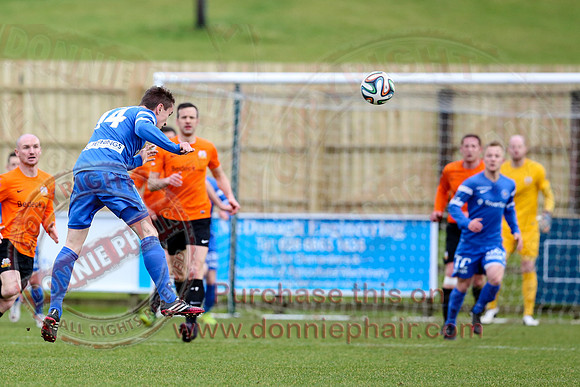 Ballinamallard United (1) V Glenavon (3) in IFA Danske Premier League.