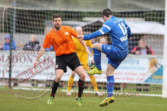 Ballinamallard United (1) V Glenavon (3) in IFA Danske Premier League.