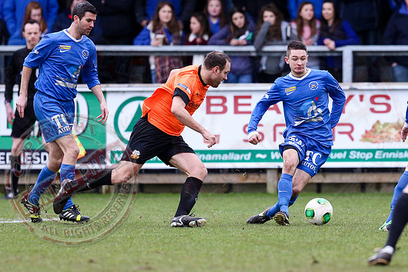 Ballinamallard United (0) V Glenavon (3) in The Irish Cup.