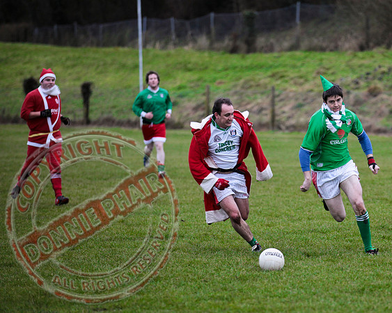 Santa V Elves Charity GAA Match In Newtownbutler among the NTB club members and friends.