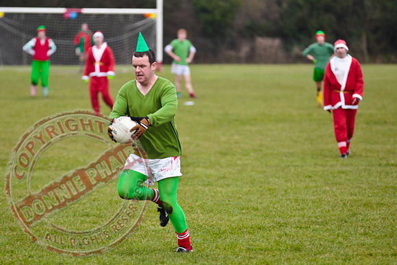 Santa V Elves Charity GAA Match In Newtownbutler among the NTB club members and friends.